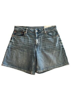 NEW American Eagle Low Rise Baggy Shorts Denim Jean Size 8 NWT Cotton Stretch